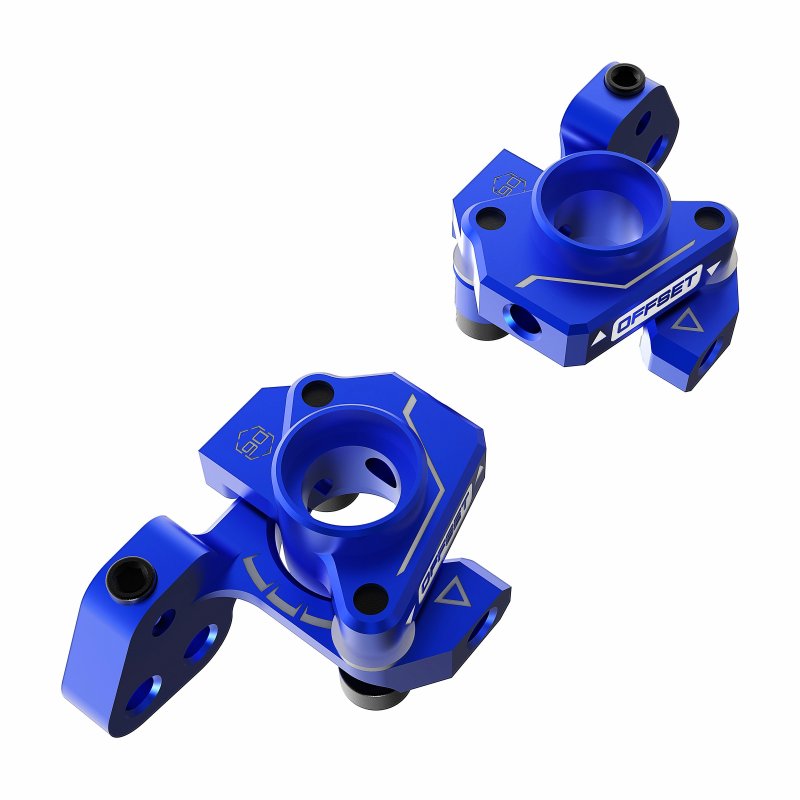 3RACING Auper D6 Aluminum KPI Knuckle Blue - SAK-D6814/BU