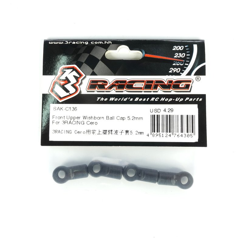 3RACING Cero Front Upper Wishborn Ball Cap 5.2mm - SAK-C136