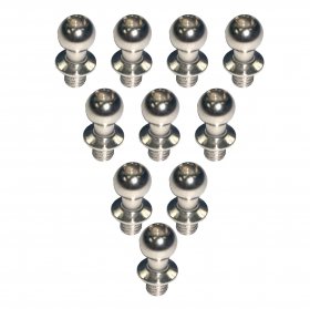 3RACING Sakura D4 Aluminum Body Post Steel 4.8mm Ball Stud L=3 (10 pcs) - 3RAC-BS4803S