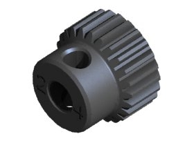 3RACING 64 Pitch Pinion Gear 24T (7075 w/ Hard Coating) - 3RAC-PG6424