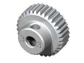 3RACING 64 Pitch Pinion Gear 33T (7075 w/ Hard Coating) - 3RAC-PG6433