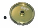 3RACING 64 Pitch Pinion Gear 62T (7075 w/ Hard Coating) - 3RAC-PG6462