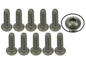 3RACING M2 x 6 Titanium Button Head Hex Socket - Self Tapping (10 Pcs) - TS-BSM206S