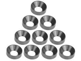 3RACING Aluminium M4 Countersink Washer (10 Pcs) - Titanium - 3RAC-WC4/TI