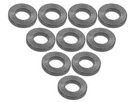 3RACING Aluminium M3 Flat Washer 1.0mm (10 Pcs) - Titanium - 3RAC-WF310/TI