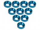 3RACING Aluminium M3 Countersink Washer (10 Pcs) - Light Blue - 3RAC-WC3/LB