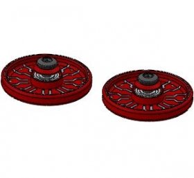 Tamiya Mini 4WD 17mm Aluminum Ball -Race Rollers ( Ringless )(Red) - 3RACING M4WD-31/RE