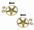 Tamiya Mini 4WD 19mm Aluminum Ball -Race Rollers ( Ringless-Light weight ) -Gold - 3RACING M4WD-40/GO