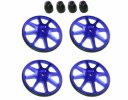 3RACING Setup Wheels (4 Pcs) - Ver. 2 - Blue - ST-001/V2/BU