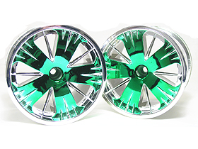 Traxxas Revo HPI Savage 21 /HPI Savage 25 /Traxxas Revo Ton Wheel 40 Series - Wide Offset ( 1 Pairs ) - Green Color - 3RACING RE-043/G2