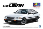 Aoshima 05495 - 1/24 Toyota Corolla AE86 Levin 1983 (White/Black) Pre Painted Model SP Aoshima 05495 - 1/24 Toyota Corolla AE86 Levin 1983 (White/Black) Pre Painted Model SP