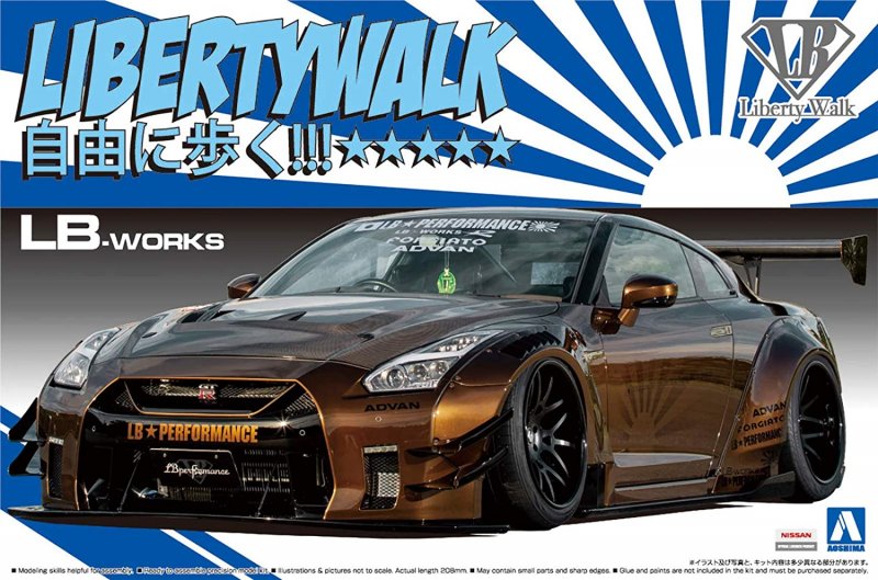 Aoshima 05591 - 1/24 LB.Works R35 GT-R Type 2 Ver.1 Liberty Walk No.12