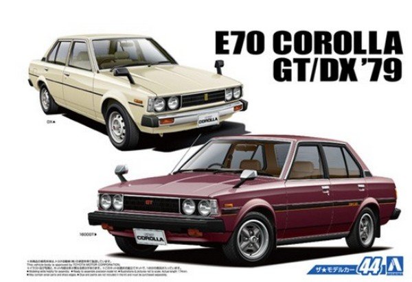 Aoshima 05345 - 1/24 Toyota E70 Corolla Sedan GT/DX '79 The Model Car No.44