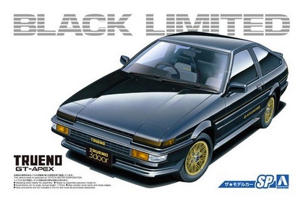 Aoshima 05481 - 1/24 Toyota AE86 Sprinter Trueno GT-APEX Black Limited \'86 The Model Car No.SP