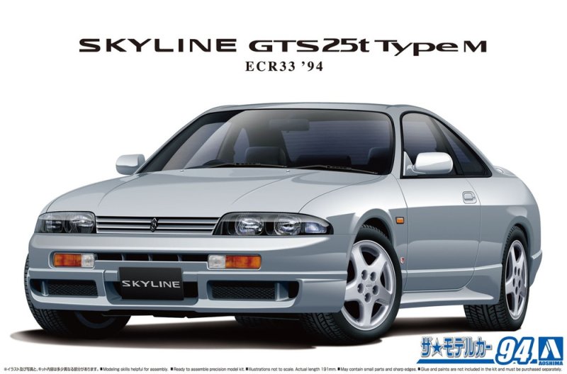 Aoshima 06212 - 1/24 Nissan R33 Skyline GTS-25T ECR33 Type M \'94 The Model Car No.94