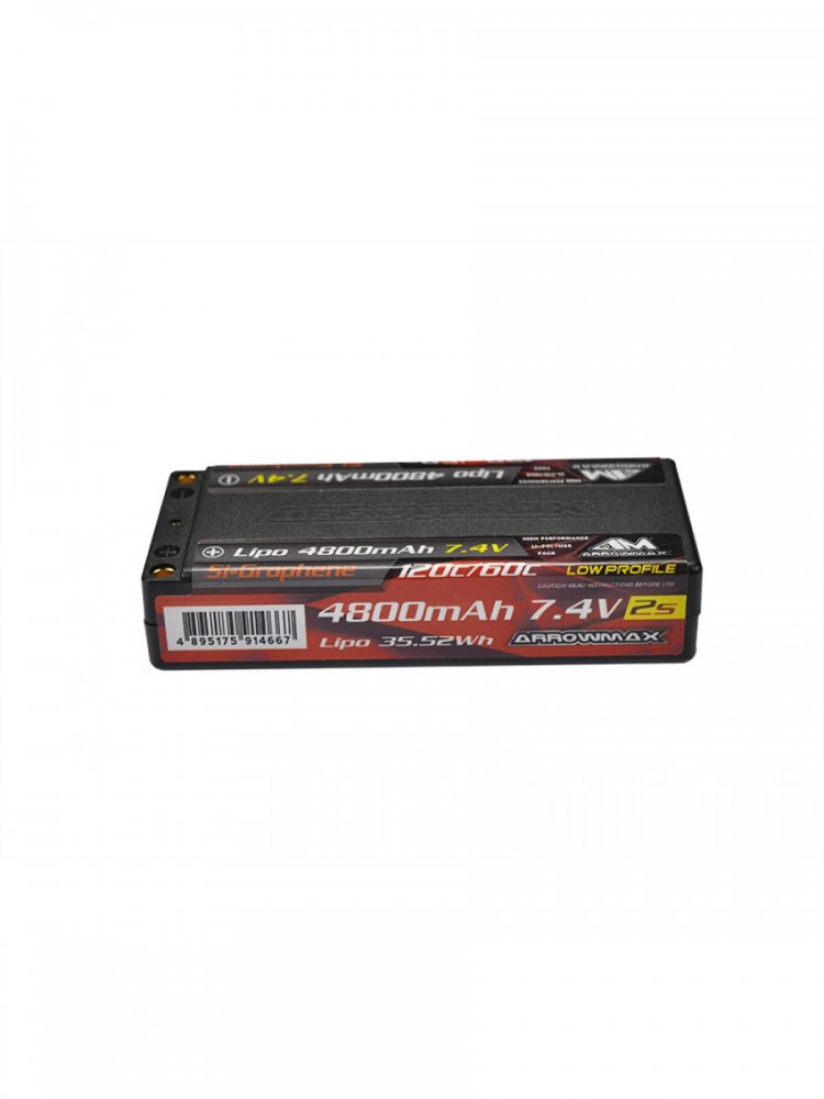 Arrowmax AM-700720 AM LiPo 4800mAh Low Profile Petite - 7.4V 60C/120C 5mm (Si-Graphene)