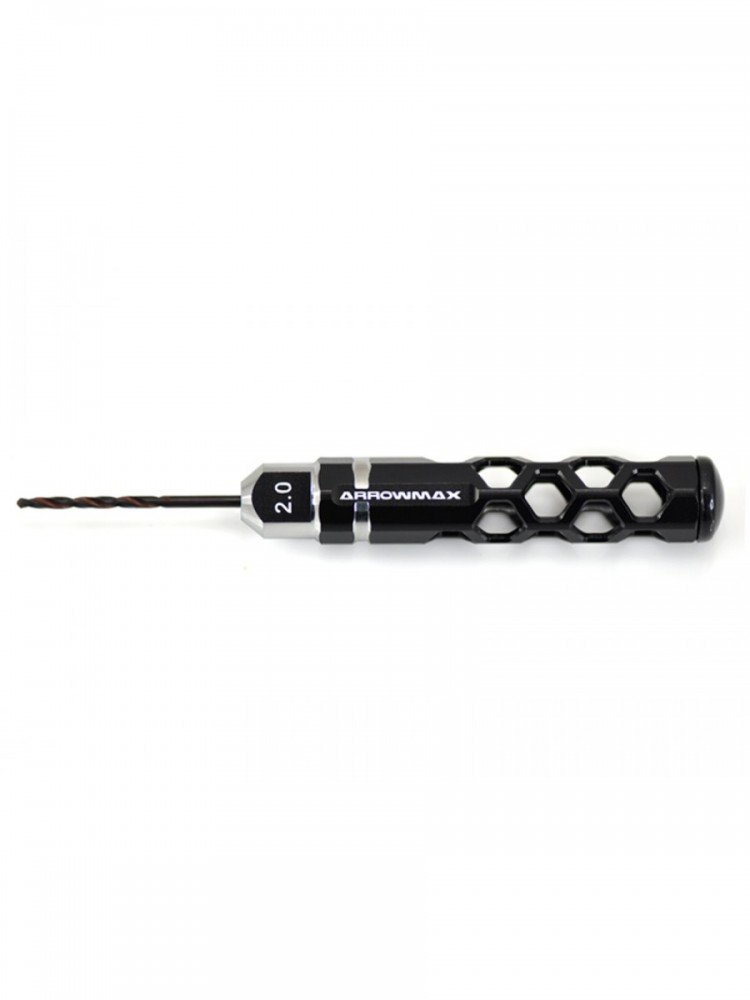 Arrowmax AM-220020-B Drill 2.0MM For 1/32 Mini 4WD (Black)