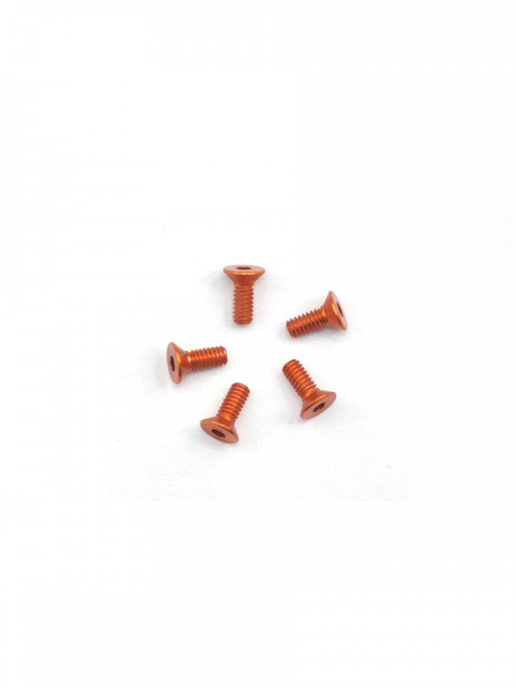 Arrowmax AM-14CS2206-O Aluminium Screw Allen Countersunk M2.2x6 Orange (7075)