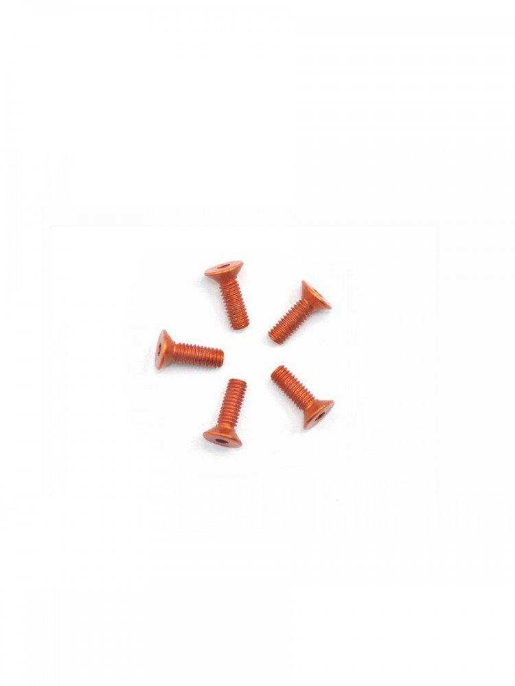 Arrowmax AM-14CS2508-O Aluminium Screw Allen Countersunk M2.5x8 Orange (7075)