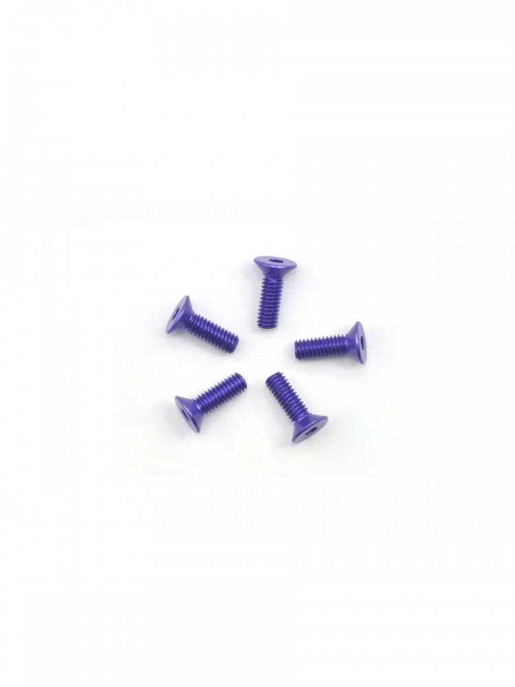 Arrowmax AM-14CS2508-P Aluminium Screw Allen Countersunk M2.5x8 Purple (7075) (5)