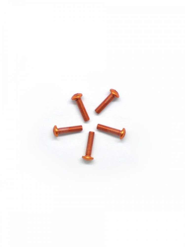 Arrowmax AM-14RH3012-O Aluminium Screw Allen Roundhead M3x12 Orange (7075) (5)