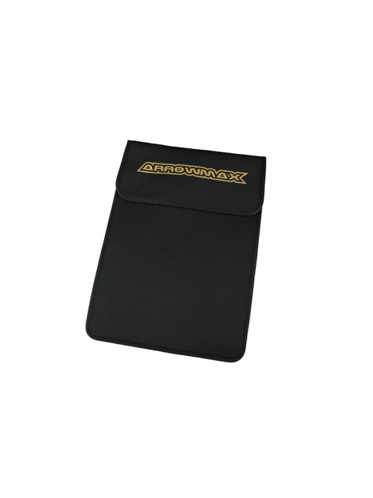 Arrowmax AM-171003 Bag For Graphite Set-Up Board (1/12 & 1/10 Cars) Black Golden
