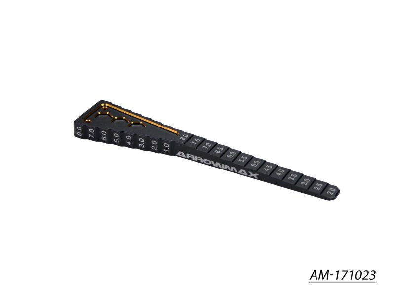 Arrowmax AM-171023 Ultra Step Ride Height / Droop Gauge TC Black Golden