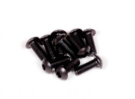 Axial AXA114 - M3x8mm Hex Socket Button Head (Black) (10pcs)