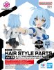 Bandai 5072562-BL - 30MS Option Hair Style Parts Vol.13 (Type Medium Hair 7, Color Blue 2)