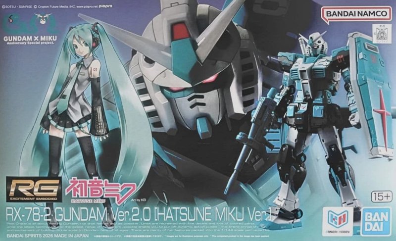 Bandai 5072569 - RG 1/144 RX-78-2 Gundam Ver.2.0 (Hatsune Miku Ver.)