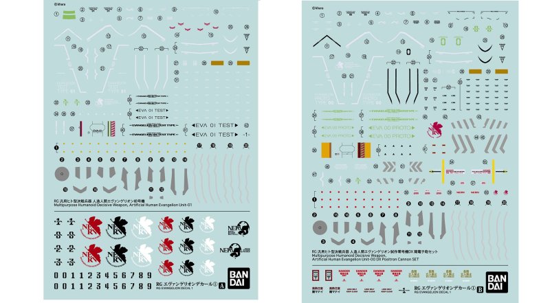 Bandai 5062932 - RG Evangelion Decal 1