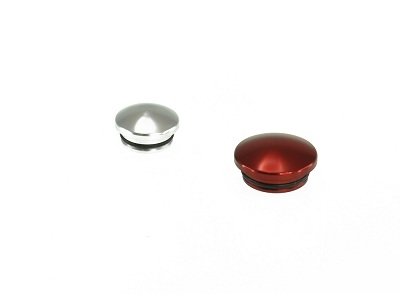 EDS 199010 - 18mm Silver & 22mm Red Aluminum End Cap (2)