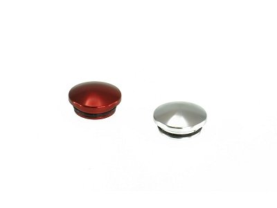 EDS 199033 - 22mm Aluminum End Cap - Red & Silver (2)