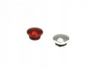 EDS 199031 - 14mm Aluminum End Cap - Red & Silver (2)