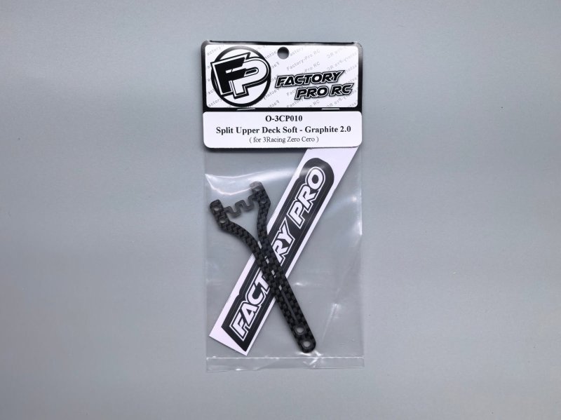 Factory Pro FP-O-3CP010 Split Upper Deck Soft - Graphite 2.0 (for 3racing Zero Cero)