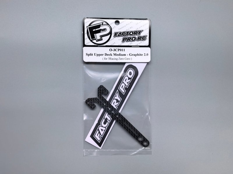 Factory Pro FP-O-3CP011 Split Upper Deck Medium - Graphite 2.0 (for 3racing Zero Cero)