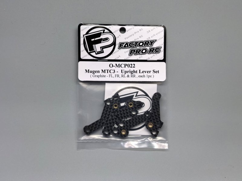 Factory Pro FP-O-MCP022 Mugen MTC3 Upright Lever Set - Graphite (FL,FR, RL,RR Each 1pc)