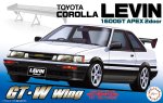 Fujimi 04831 - 1/24 ID-338 Toyota AE86 Corolla Levin 2door 1600GT Apex (w/GT-W Wing)