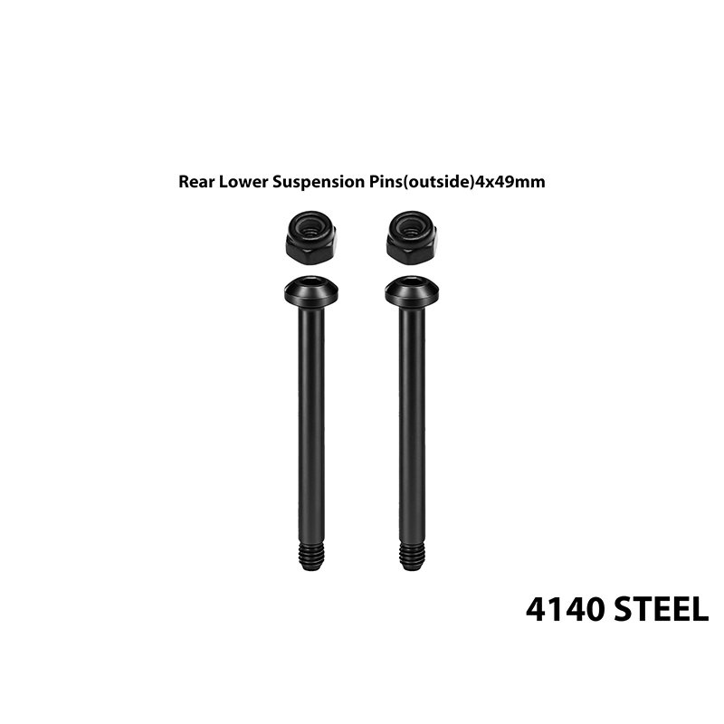 ARRMA Talion 6S EXB 4140 Steel Rear Lower Suspension Pins (Outside) 4x49mm - GPM MTV6/PIN49