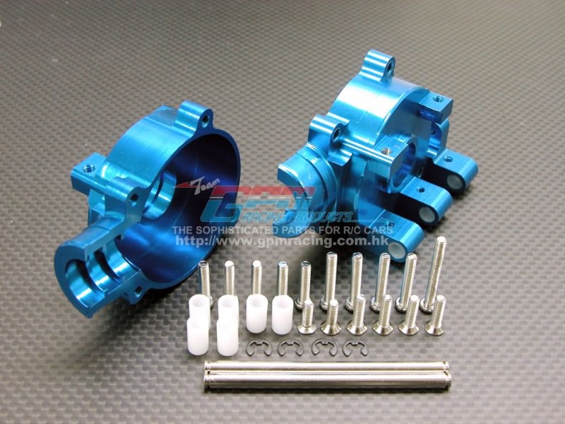 Associated Monster GT Alloy Front/Rear Gear Box With Pins + E-clips + Collars + Screws - 1pr set - GPM AGM1012