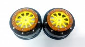 Axial Racing EXO Nylon Rear Rims Frame With Plastic 10 Poles Beadlock Rims (AX8106) - 1pr set - GPM EX1003R/PW