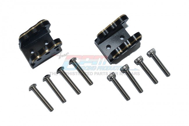 AXIAL RBX10 RYFT Brass Rear AXLE Mount set For Suspension Links (Gold Inlay Version) - 10pc set - GPM RBX009XA