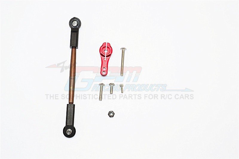 AXIAL Racing SCX10 II Spring Steel Adjustable Servo Rod & 25T Servo Horn - 1set - GPM SCX2161025T