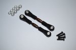 Spring Steel 4mm Thread Tie Rod With 6.8mm Ball Plastic Ends (To Extend 55mm-60mm) 1pr set - GPM TRS255