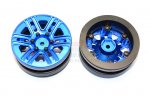 Aluminum 6 Spokes 1.9'' Wheels With Plastic Wheel Frame - 2pc Set - GPM PW1906BK/2