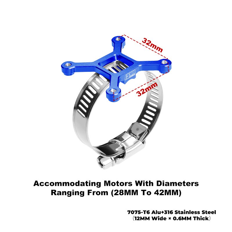 7075-t6 Alloy+316 Stainless Steel 40x40mm Cooling Fan Ajustable For 28-42 Series Motor - GPM GPM2144