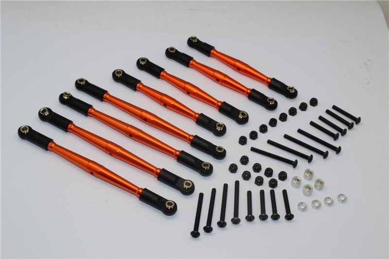 Gmade KOmodo 1/10 Gs01 Electric 4WD Vehicle Aluminium 4mm Anti-thread Upper+Lower Link Parts - 8pcs set - GPM KOM049