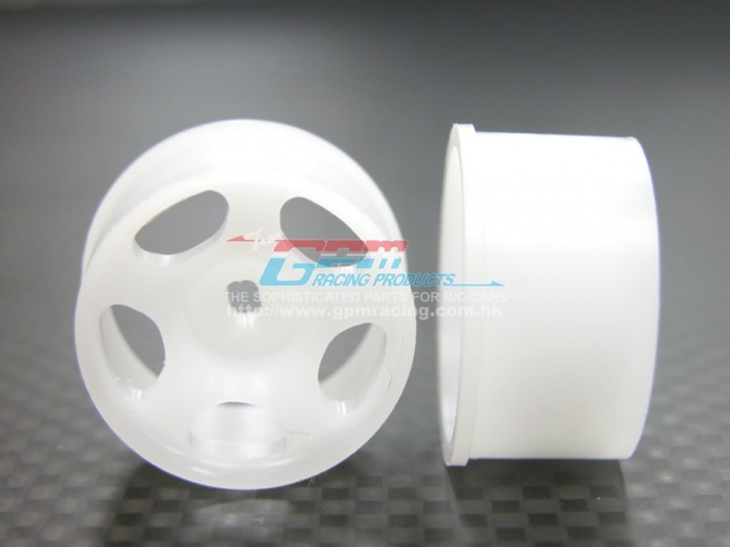 Mini-z AWD Delrin Rear Wide Ridge Rims (5p, 1.0mm Off set , Width 11mm) - 1pr - GPM DMZA501RW/+1.0