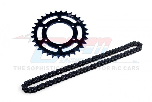 TEAM LOSI DIRT BIKE PROMO-MX MOTORCYCLE Medium Carbon Steel 32T High Speed Hub Chain Sprocket+40 Manganese Steel 68 Roller Chain - GPM MX6832S