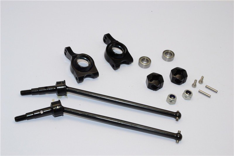 Team Losi Mini 8IGHT Truggy Steel #45 Front/Rear CVD Drive Shaft With Rear Knuckle & 12x8mm Hex & 5x10 Bearings - 1set - GPM MT8284SC22